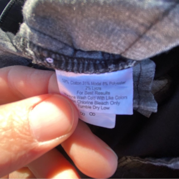 Peter Millar Pull on Jeans Stretch Skinny size xs 0 2 Black Denim - Picture 10 of 14